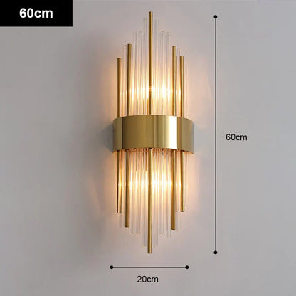 Aplique de pared LED DecorBites™ de acero inoxidable dorado para una iluminación interior elegante