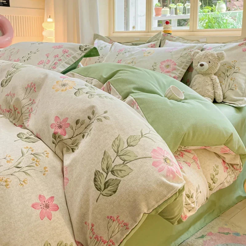 Juego de cama DecorBites™ Cozy Cotton: Funda nórdica de 160 x 210 cm para adultos, cálida y suave.