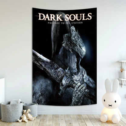 Decobites Dark Souls 3 Tapestry: Gamer Room Decor Psychedelic Background.