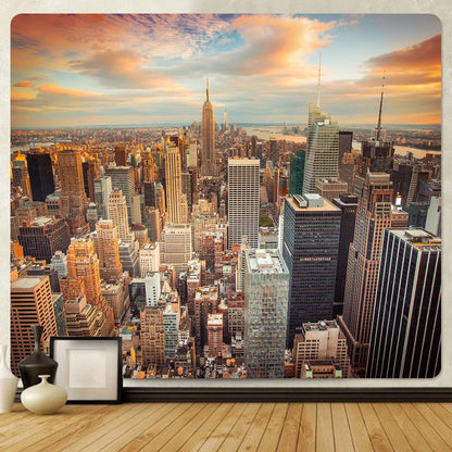 Decobites Urban Landscape Sun Room Decoration - Psychedelic Bedroom Wall Art