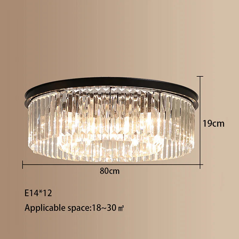 DecorBites™ Crystal LED Ceiling Chandelier for Modern American Minimalist Décor