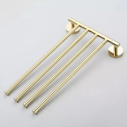 حامل مناشف الحمام من ديكوربايتس™، نحاسي دوار، مثبت على الحائط، ذهبي، 32 سم