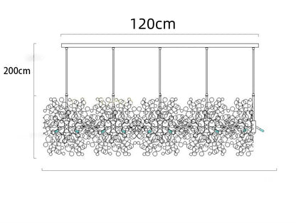 DecorBites™ Leaf Chrome Ceiling Chandelier for Living Room, Bar, or Balcony Lighting