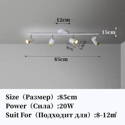 DecorBites™ LED Chandelier with Spotlights for Living Room Bedroom Ceiling Decor