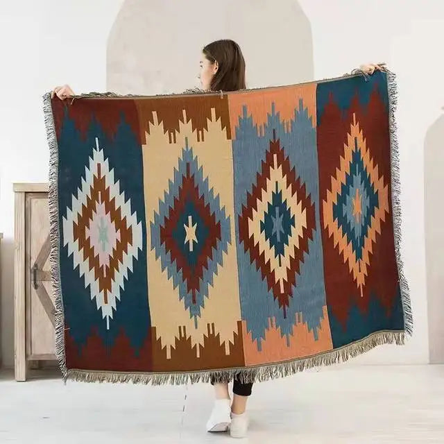 DecorBites™ Bohemian Knit Throw Blanket