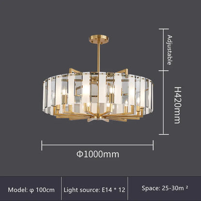 DecorBites™ Glass Restaurant Chandelier: Modern Luxury Led Lighting Fixture for Living Room Home Decor