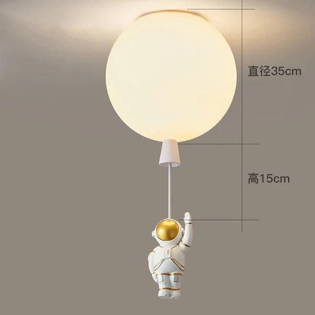 Lámpara colgante de bola de cristal de astronauta LED™ Decorbites para habitación de niños