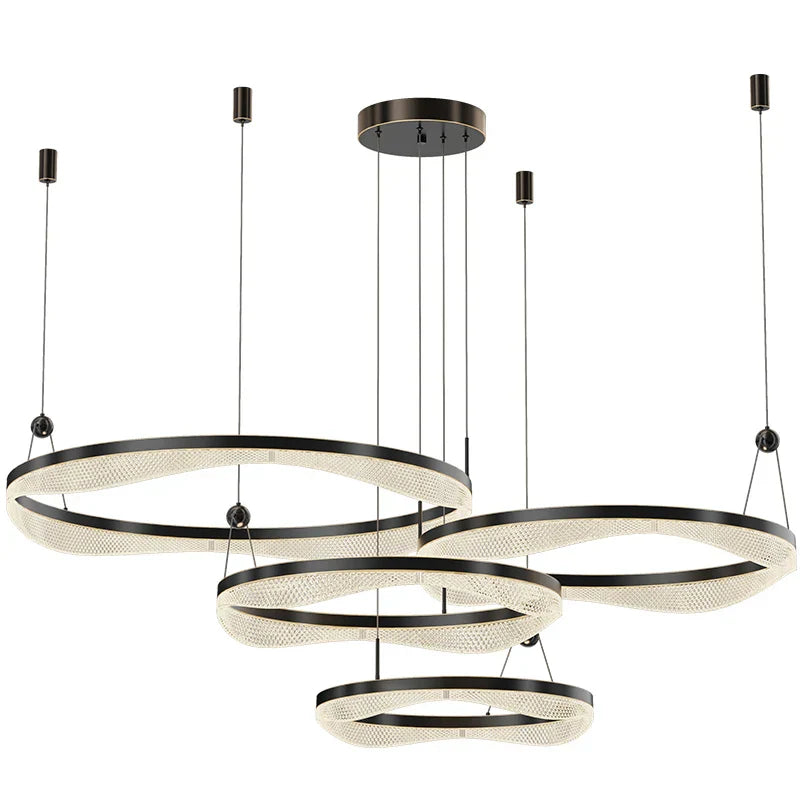 DecorBites™ LED Ring Pendant Chandelier for Living Room Bedroom and Dining Room