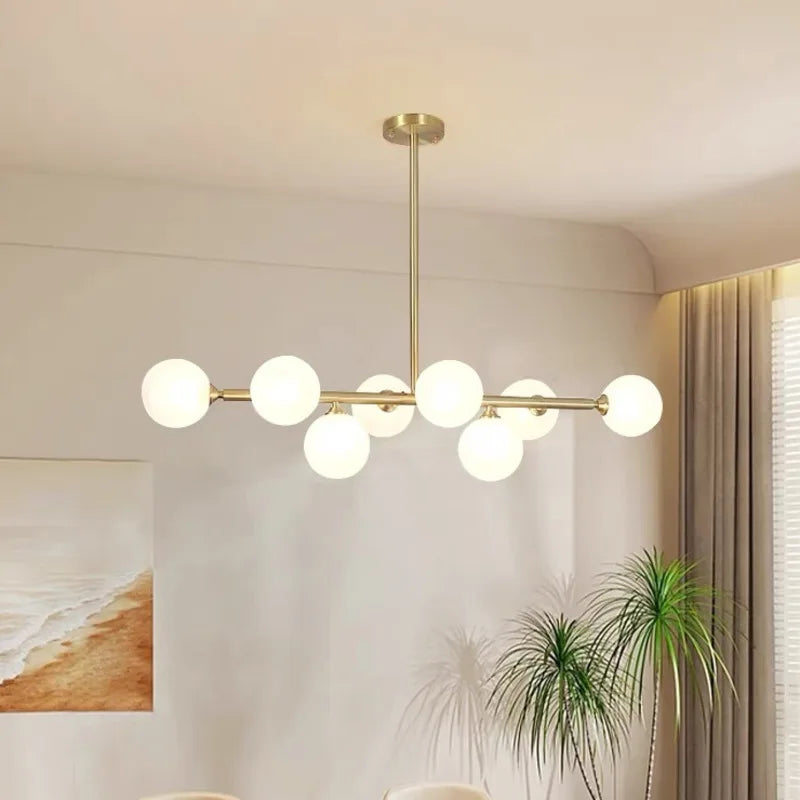 Lámpara colgante LED de bola de vidrio dorado Decorbites™ para iluminación de cocina y comedor
