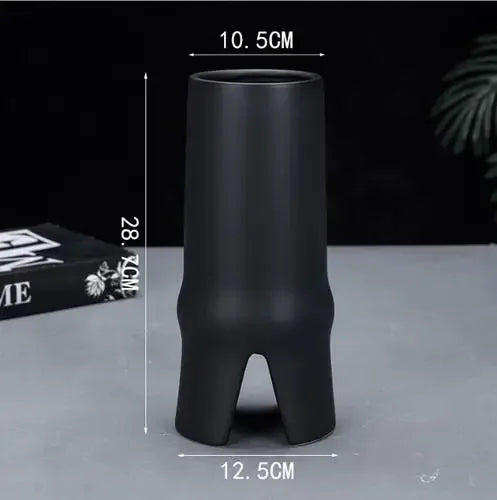 DecorBites™ Elegant Striped Ceramic Vase TV Cabinet Crafts Hydroponic Home Decor Gift