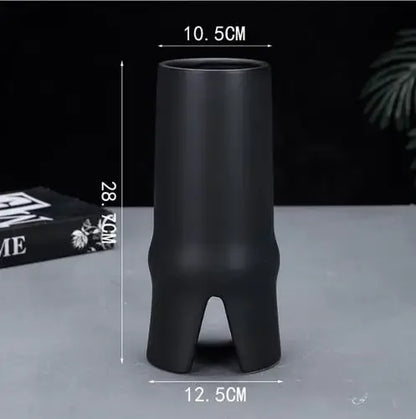 DecorBites™ Elegant Striped Ceramic Vase TV Cabinet Crafts Hydroponic Home Decor Gift