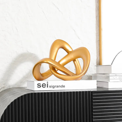 DecorBites™ Golden Twisted Dough Rope Knot Ornaments Geometric Line Home Decoration