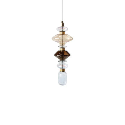 DecorBites™ Ballet Pendant Lamp Clear Amber Glass Shade Restaurant Bedroom Lighting
