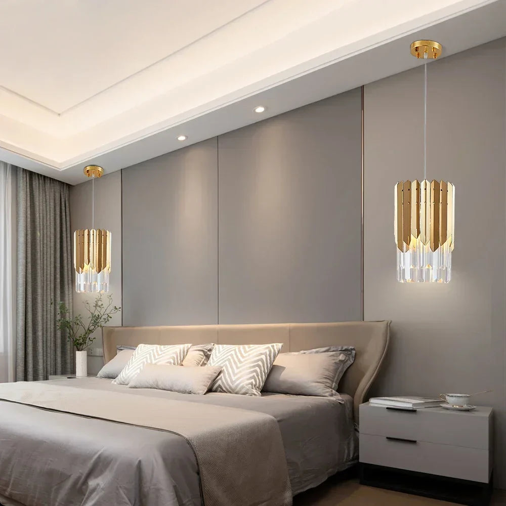 Lámpara de Araña LED de Cristal K9 Oro Decorbites™ para Sala de Estar, Cocina, Comedor y Dormitorio