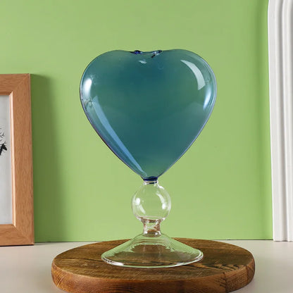 DecorBites™ Heart Shaped Glass Mug Set for Couples - Cocktail, Tea, Coffee, Beer Glassware Drinkware