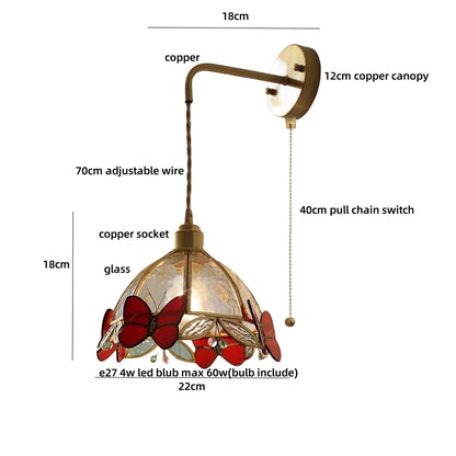 DecorBites™ Butterfly Glass LED Wall Lights - Modern Nordic Style Bedside Lamp