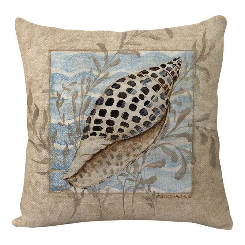 DecorBites™ Coastal Cushion Cover - Sea Theme Decorative Sofa Pillowcase