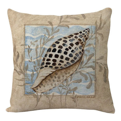 DecorBites™ Coastal Cushion Cover - Sea Theme Decorative Sofa Pillowcase