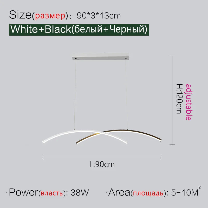 DecorBites™ LED Chandelier: Modern, Creative, Minimalist Lighting for Dining Room, Living Room & Bar Counter