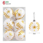 6Pcs/box 6cm Transparent Painting Christmas Ball New Year Xmas Tree Ornaments Decoration for Home 2023 Noel Navidad Gifts