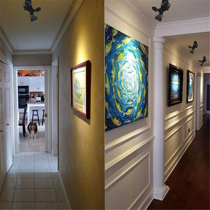 DecorBites™ Industrial Ceiling Spotlight Lamp with Foldable Flippers for Hallway Art Light