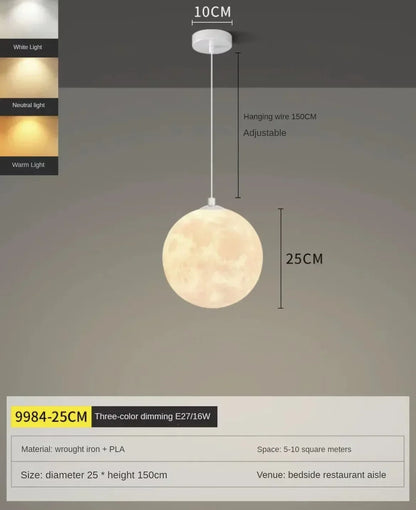 DecorBites™ LED Moon Planet Ceiling Chandelier for Home Decor
