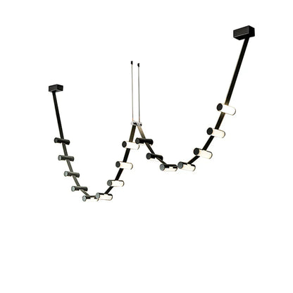 ديكوربايتس™ مصباح معلق من الجلد الأسود لغرفة الطعام وديكور المنزل