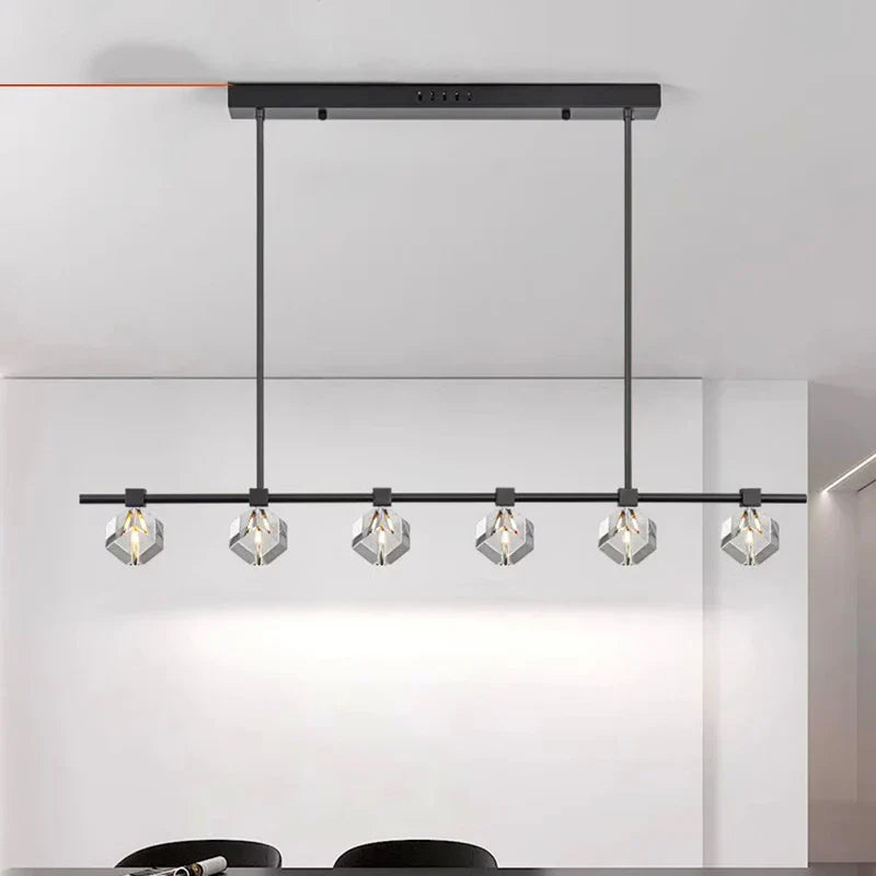 DecorBites™ Crystal Chandelier for Living and Dining Room, Luxury Pendant Lamp and Ceiling Light