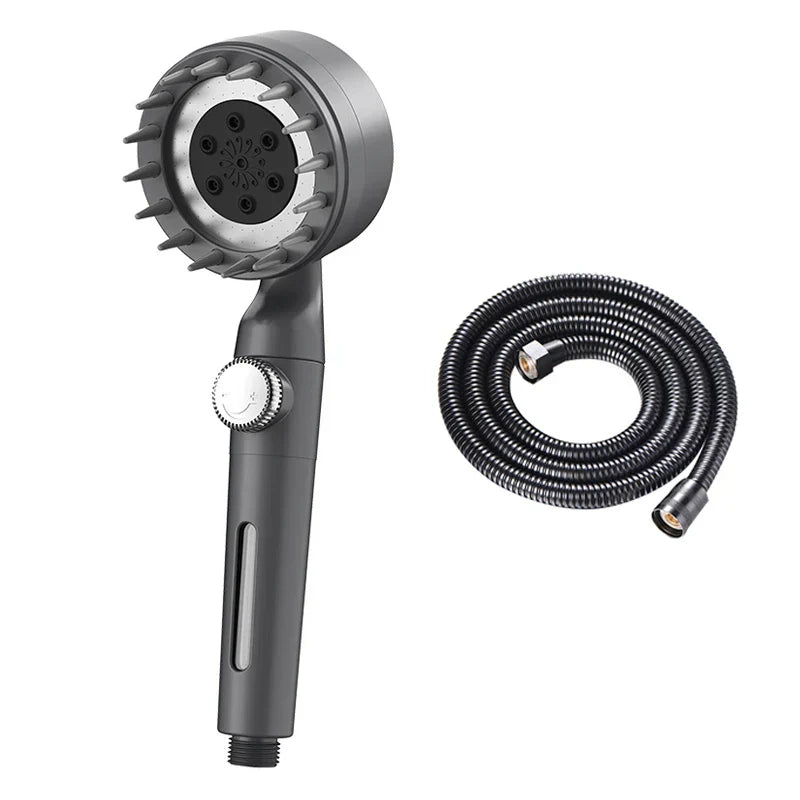 رأس دش DecorBites™ عالي الضغط قابل للتعديل مع 3 أوضاع وقاعدة خرطوم