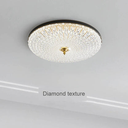 DecorBites™ Glass Round Ceiling Lamp: Simple Luxury for Bedrooms