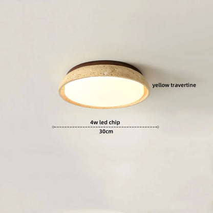 DecorBites™ LED Yellow Travertine Flush Mount Ceiling Light Fixtures