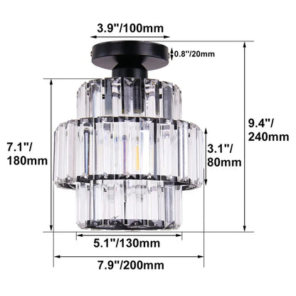 DecorBites™ Crystal Chandelier: Modern LED Ceiling Lamp for Living Room, Hotel Lobby, and Hallway