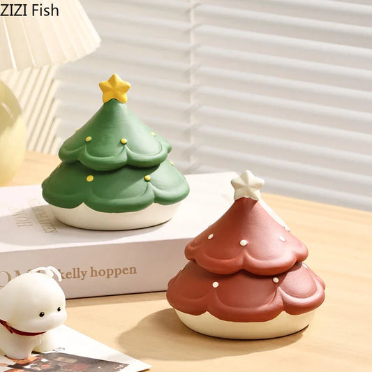 DecorBites™ Christmas Tree Ceramic Ashtray – Creative Office Desktop Weed Ash Tray Gift