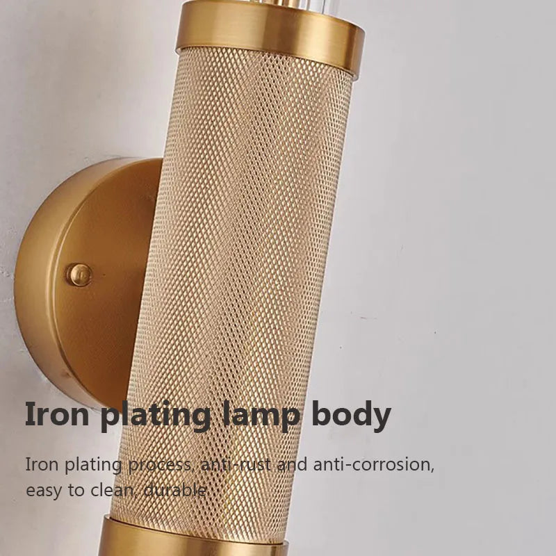 DecorBites™ Glass Wall Lamp Iron LED Light for Home Decor & Illumination