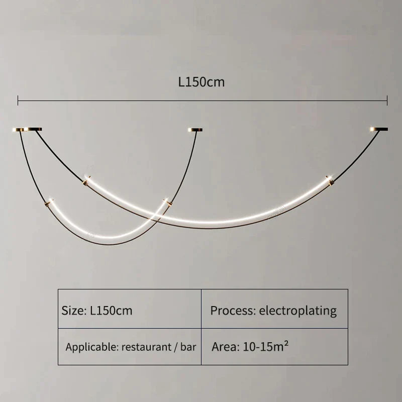 DecorBites™ Designer Arc Line Restaurant Lighting Chandelier
