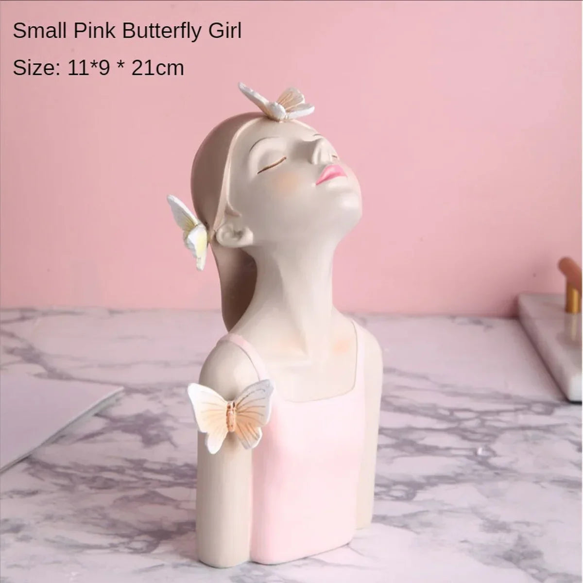 DecorBites™ Decorative Butterfly Girl Sculptures Resin Flower Vase Ornaments