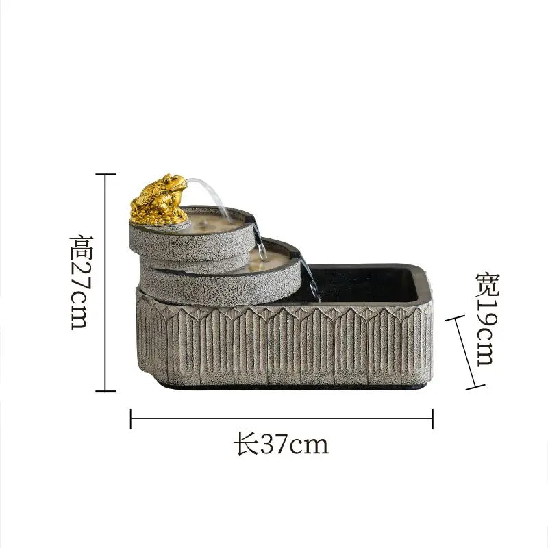 DecorBites™ Flowing Water Fish Pond Tank - Outdoor Garden Ornament Landscape Aquarium