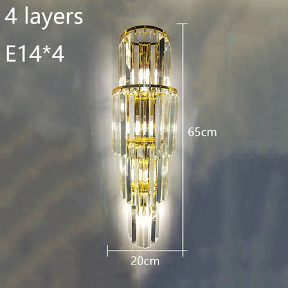 DecorBites™ Crystal Wall Lamp: Elegant Lighting for Luxury Hotel, Club, Villa, Living Room, Office, Banquet