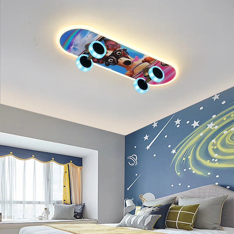 DecorBites™ Kids Skateboard LED Ceiling Light for Modern Children's Rooms