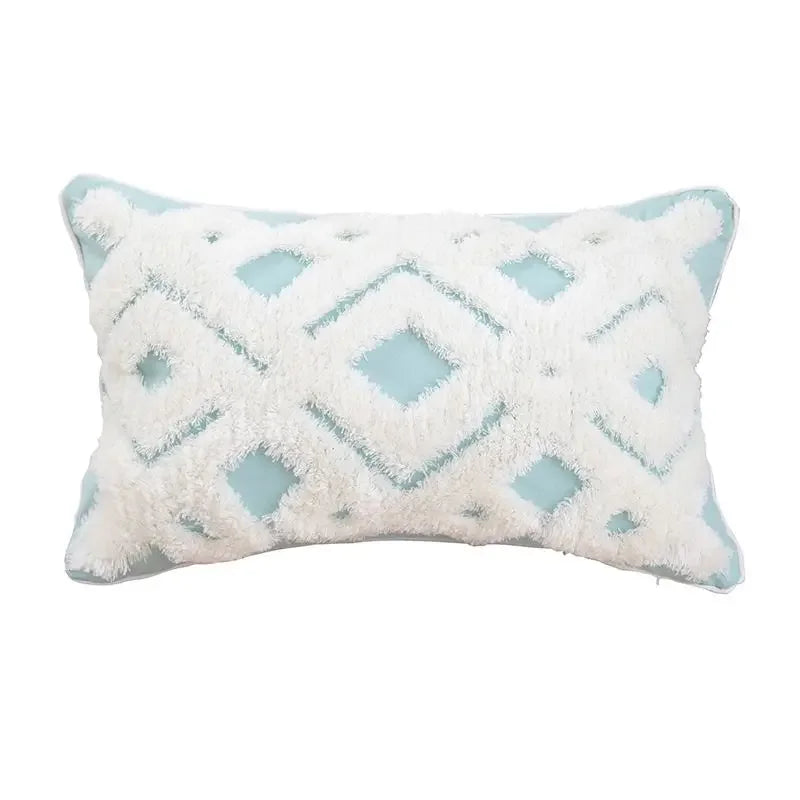 غطاء وسادة ديكوربايتس™ بتصميم هندسي مزخرف بشراشيب، 30×50 سم