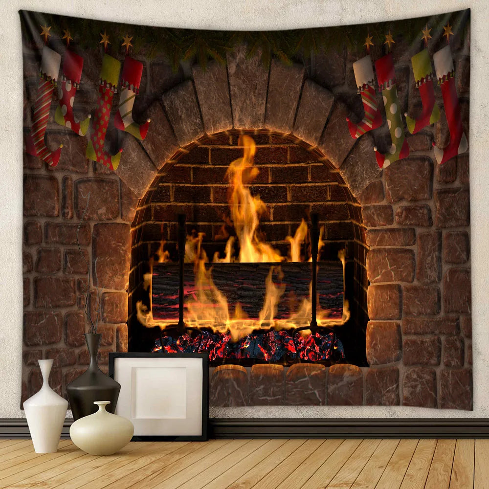 Decobites Christmas Tree Tapestry Wall Hanging for Festive Home Decor