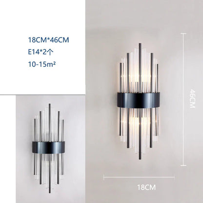 DecorBites™ Crystal Wall Lamp: Modern Light Luxury for Living Room, Bedroom, and Corridor