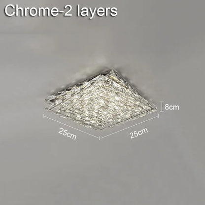 DecorBites™ Crystal Ceiling Lamp: Modern Minimalist Indoor LED Lighting for Living Room, Dining & Bedroom