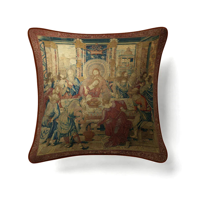 DecorBites™ Circular Swallows Floral Pillow Covers - Spring 2023 Collection