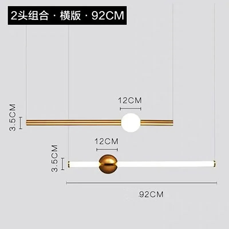 Lámparas colgantes DecorBites™ con marco geométrico lineal para escaleras y decoración de mesas.