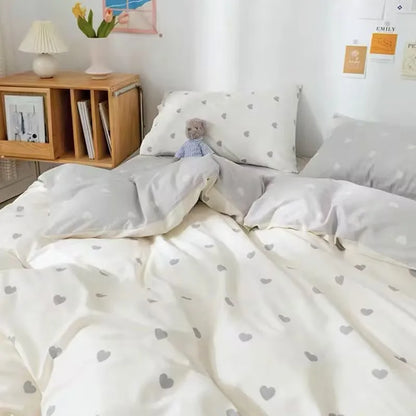 DecorBites™ Checkerboard Pattern Duvet Cover Set - Stylish and Cozy Bedding Kit for Bedroom