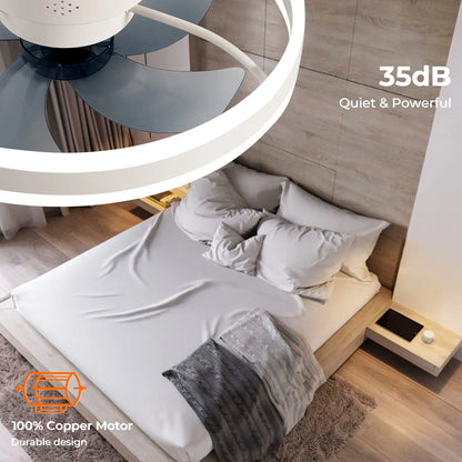 DecorBites™ LED Silent Ceiling Fan Light Control Modern Bedroom Living Room Indoor Decor