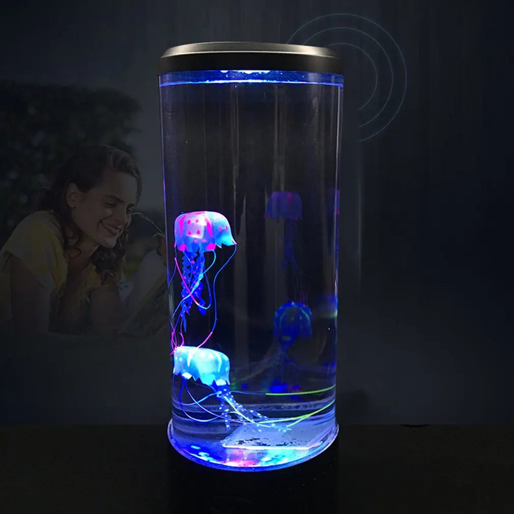 Decorbites™ Qualle-Lampe: Fernbedienung LED-Nachtlicht, farbwechselnde Aquarien-Dekoration, USB-Ladung