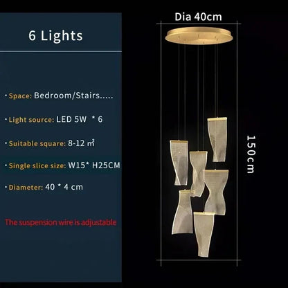 DecorBites™ Duplex Building Chandelier: Modern, Luxurious, LED, Large, Creative, Villa Pendant Lamp