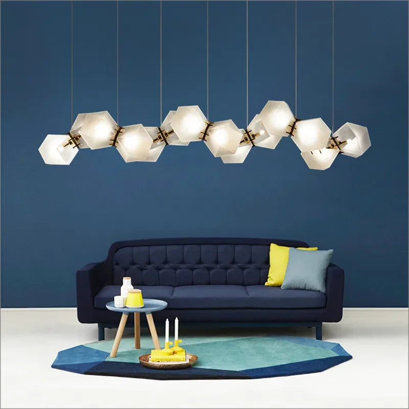 DecorBites™ E14 LED Glass Pendant Light - Modern Luxury Hanging Chandelier